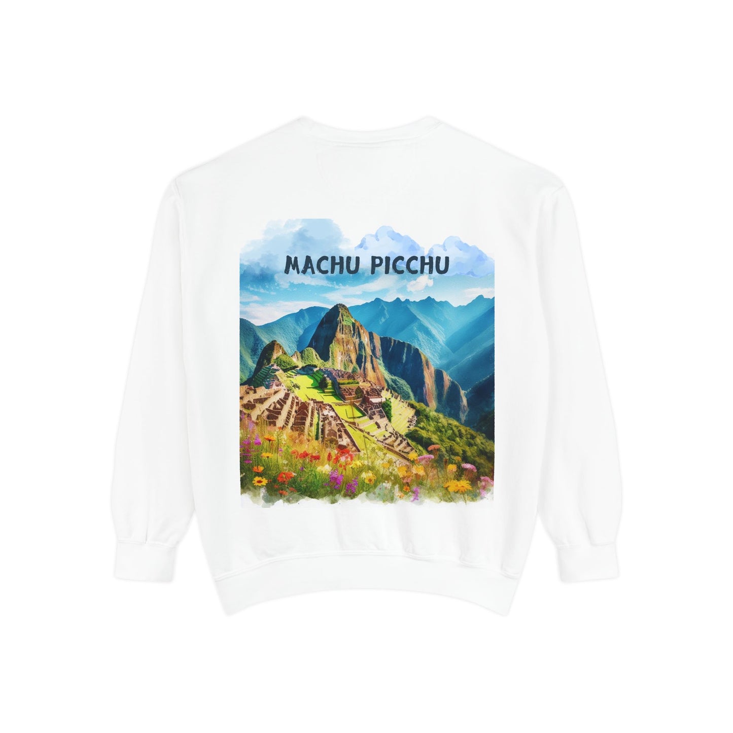 Unisex Garment-Dyed Sweatshirt Machu Picchu